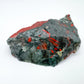 Up-close view of Bloodstone specimen, showing untreated character.