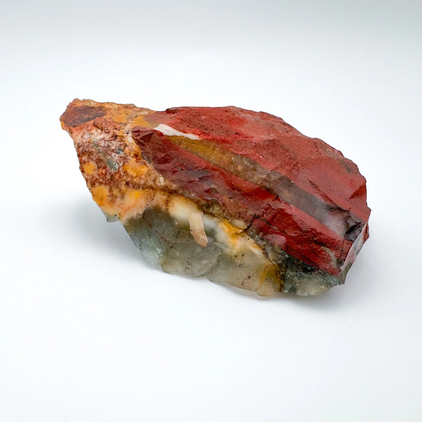 Close detail of Bloodstone specimen, showing subtle veining, drawn on for Energy.