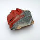 Held in hand, one Bloodstone specimen for scale, sourced from Eswatini.