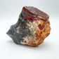 Sideways view of Bloodstone specimen, showing natural inclusions.