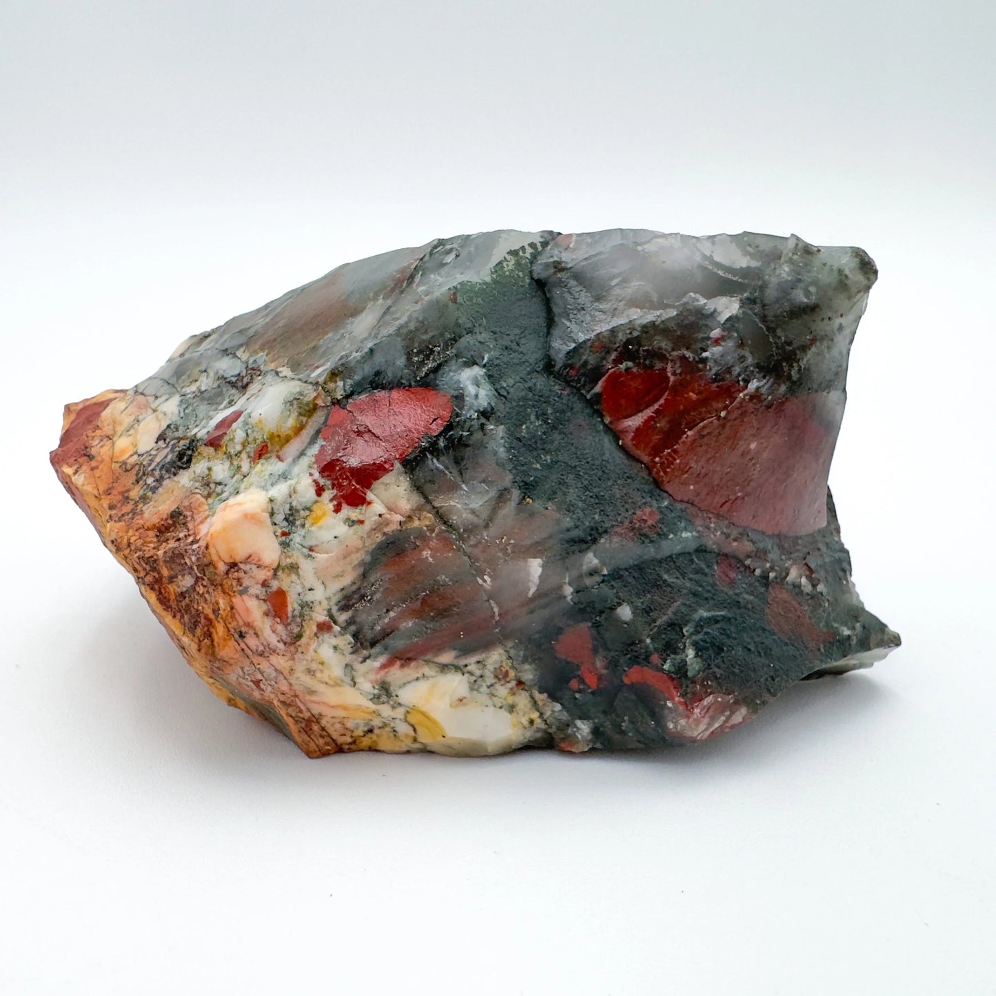 Scale reference of a Bloodstone specimen, Eswatini-sourced.