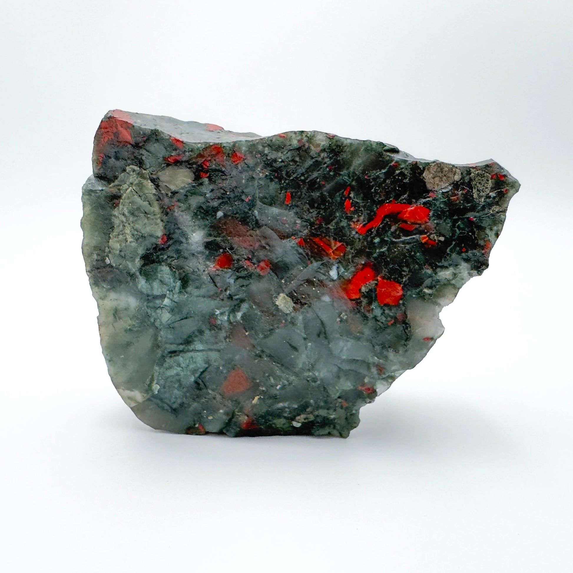 Bloodstone specimen in Green, Red tones, ethically sourced for Confidence and Protection