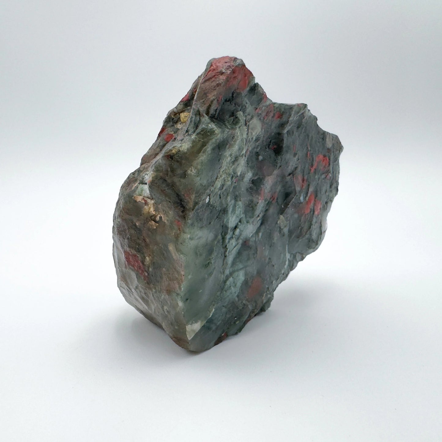 Close-up of Bloodstone specimen, soothing wellness stone for Confidence