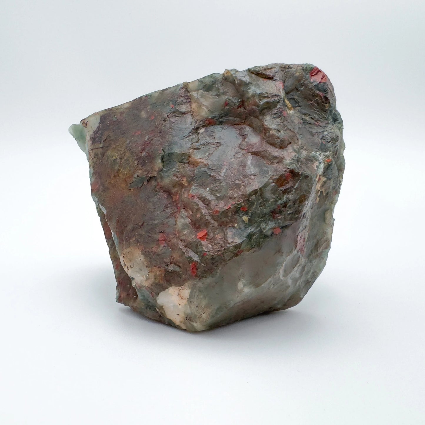 Bloodstone specimen with Green, Red color, polished finish for mindful calm