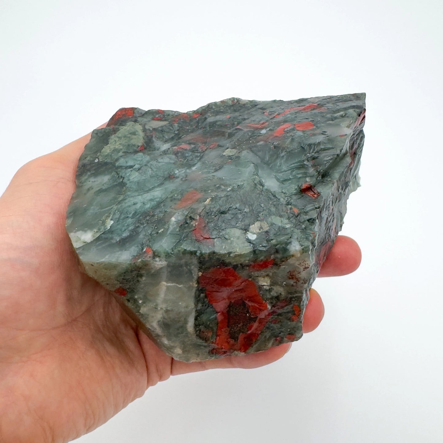 Bloodstone specimen in Green, Red tones for Confidence and Protection