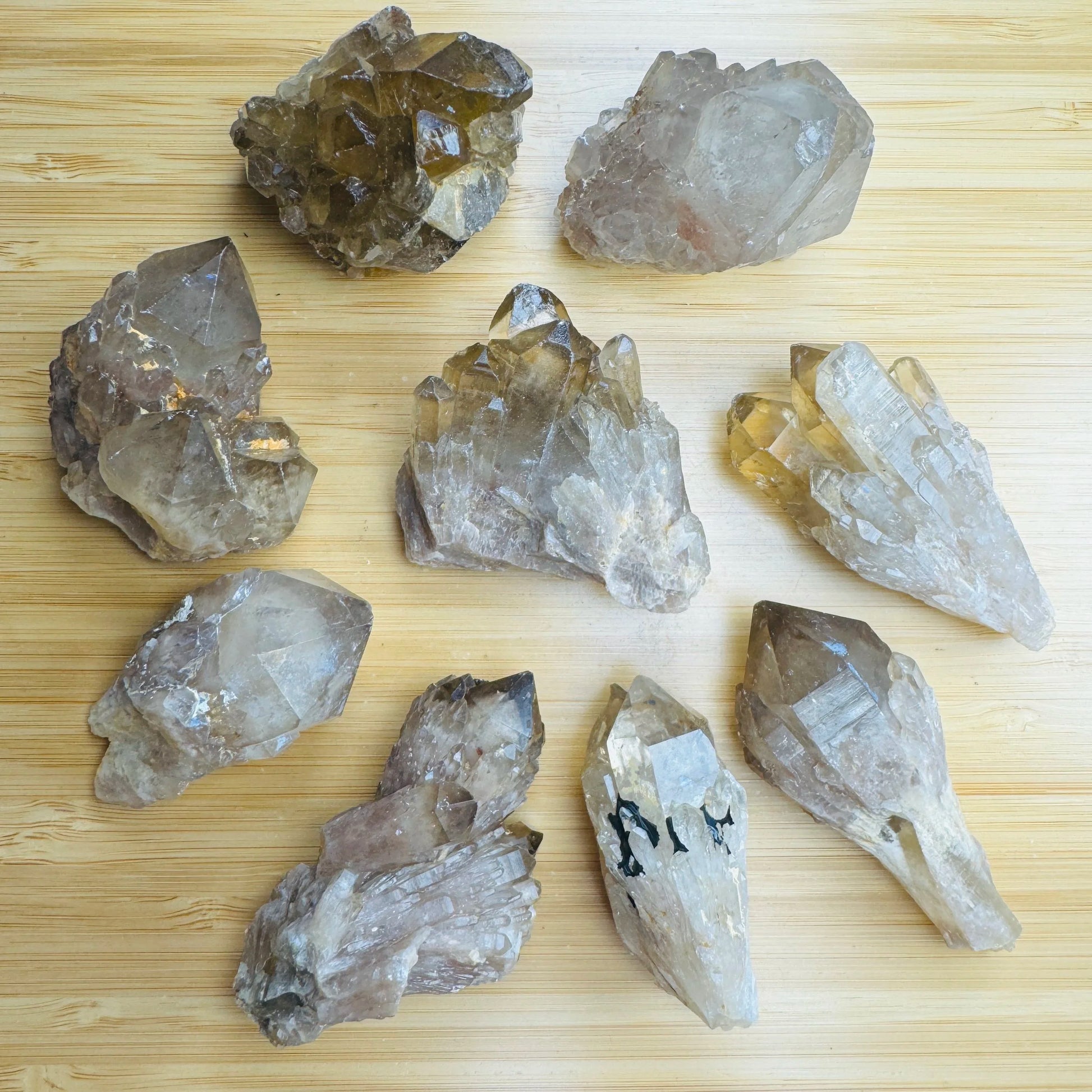 Edge view of Natural Citrine Raw specimen, often kept for Abundance and Manifestation, from Haut-Lomami.