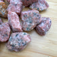 Full profile of Grade A Orange Calcite raw ready to ship from Beyond Bohemian