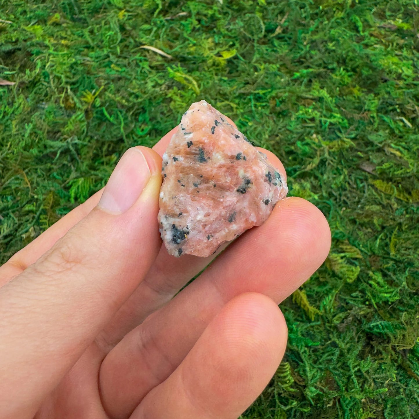 Full profile of Grade A Orange Calcite raw ready to ship from Beyond Bohemian