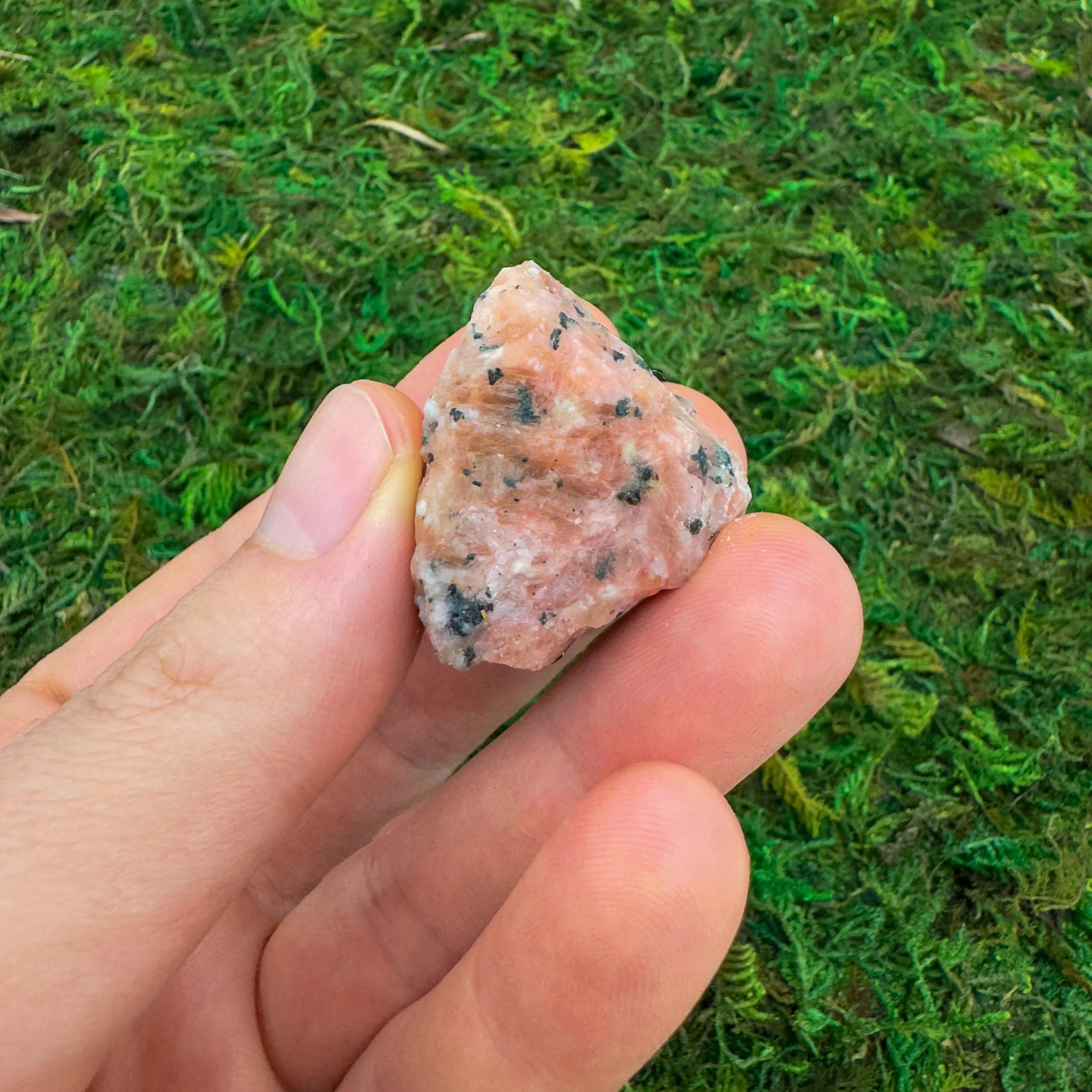 Full profile of Grade A Orange Calcite raw ready to ship from Beyond Bohemian