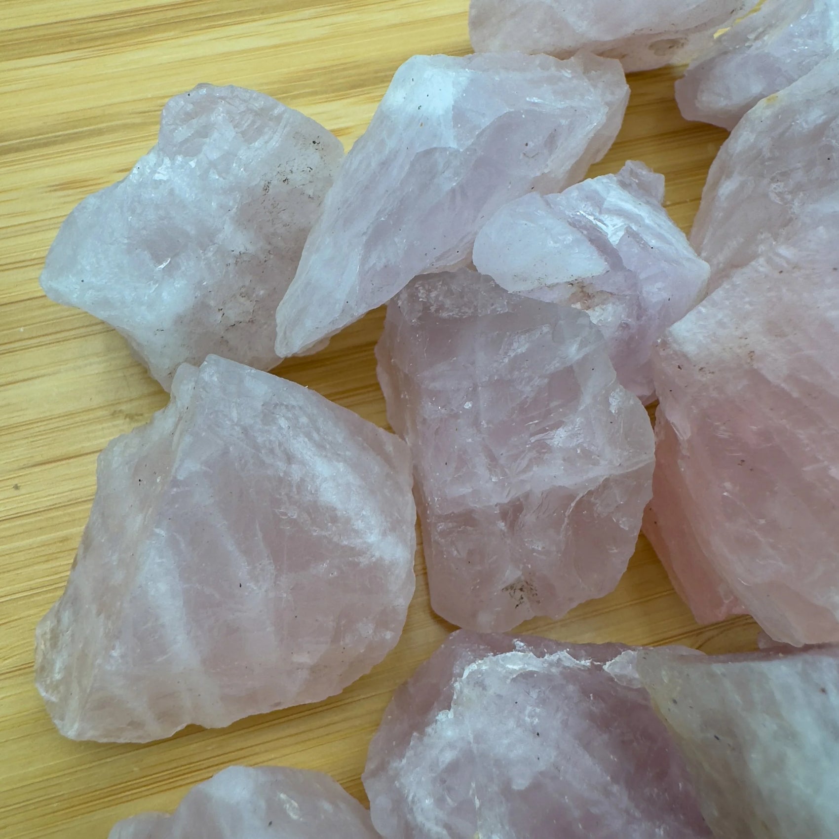Rose Quartz raw crystals from Madagascar, Pink stones for Emotional Healing
