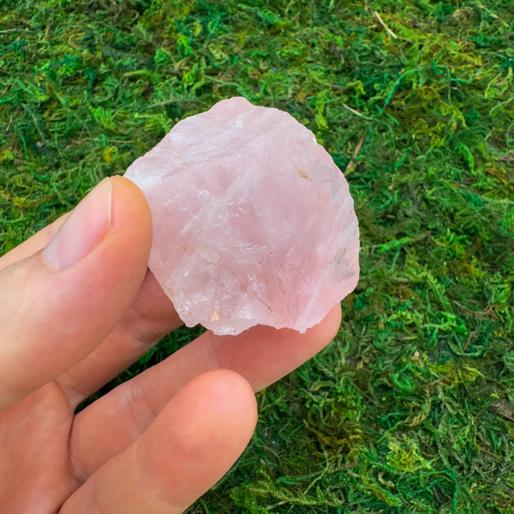 Rose Quartz raw crystal from Madagascar with Pink color, polished finish for mindful calm