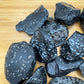 Base detail of Grade AA Snowflake Obsidian raw