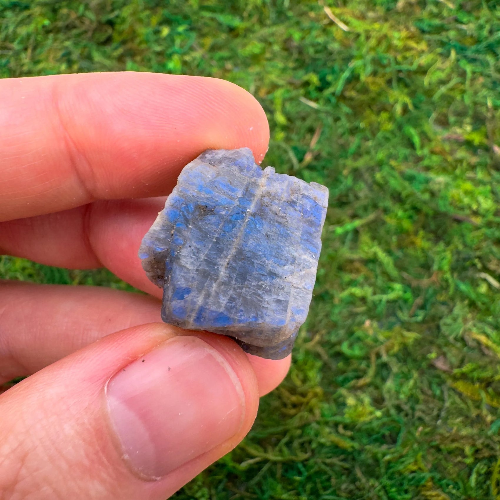 Full profile of Grade A Labradorite raw ready to ship from Beyond Bohemian