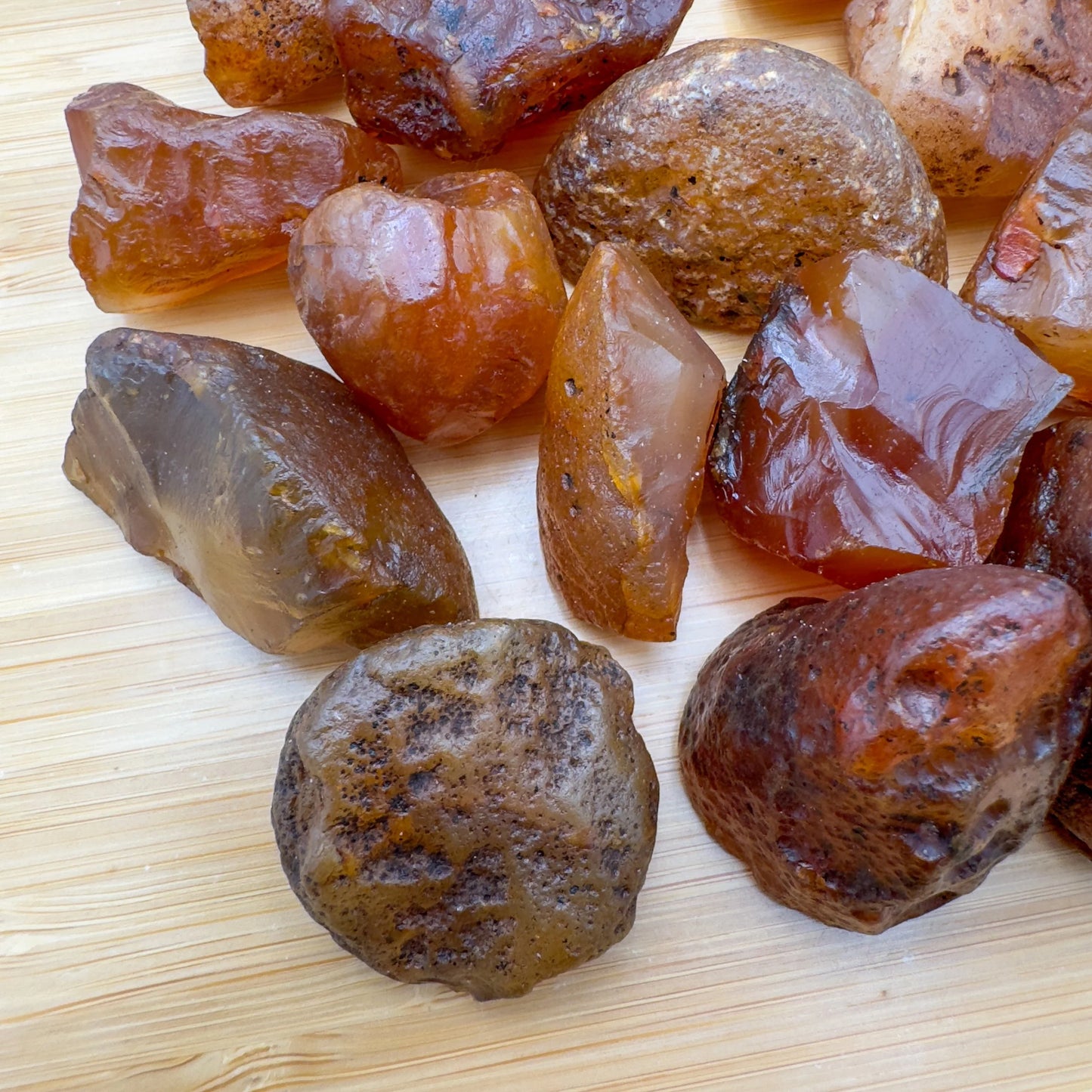 Base detail of Grade A Carnelian raw