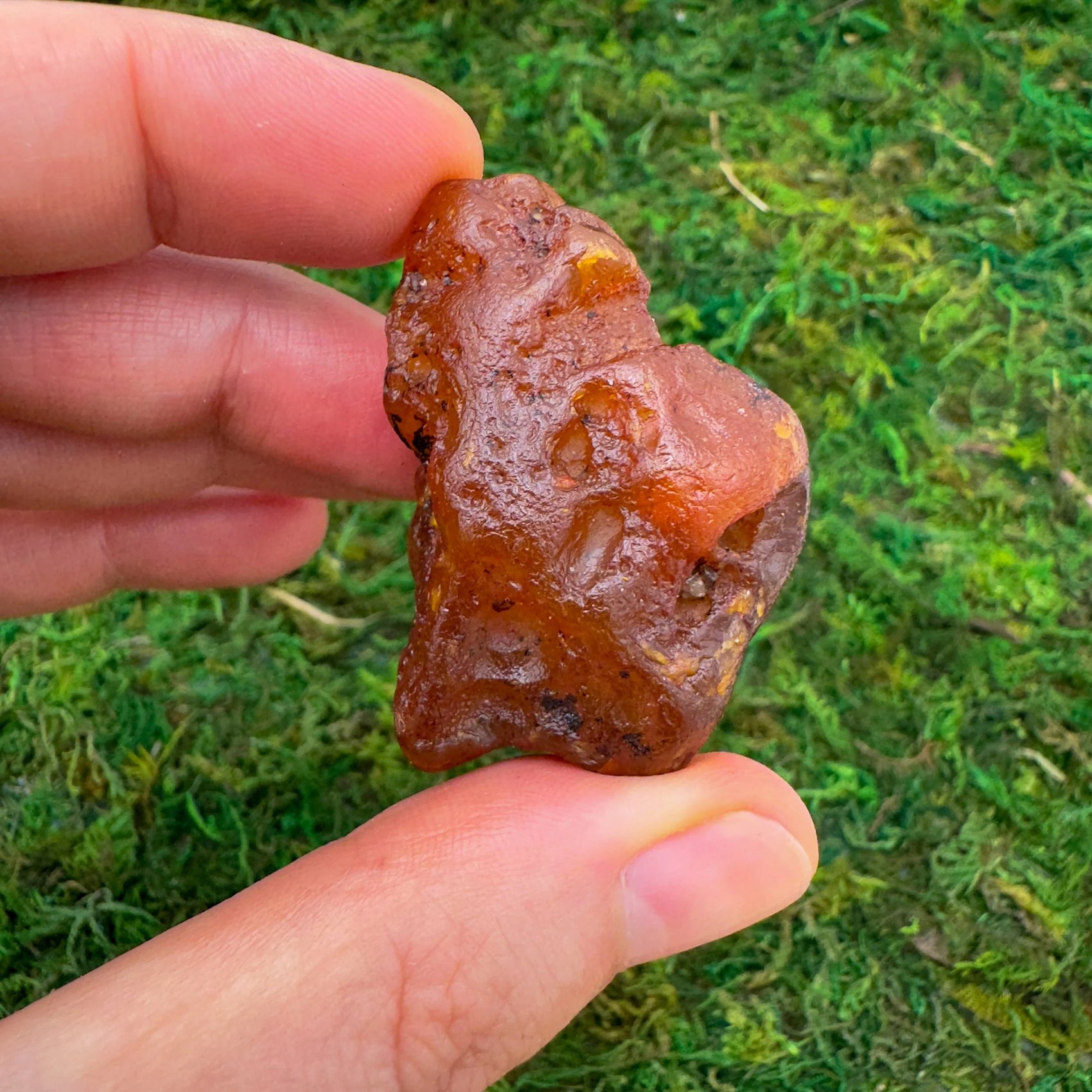 Full profile of Grade A Carnelian raw ready to ship from Beyond Bohemian
