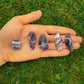 Full profile of Grade AA Chevron Amethyst raw ready to ship from Beyond Bohemian