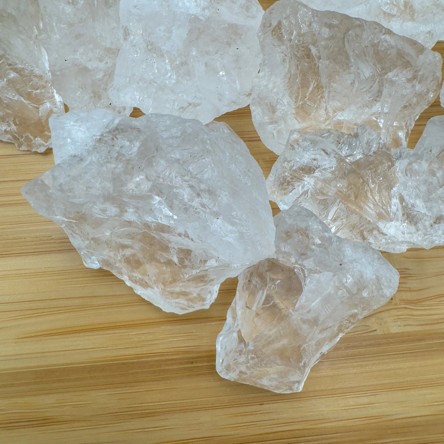 Base detail of Grade AA Clear Quartz raw