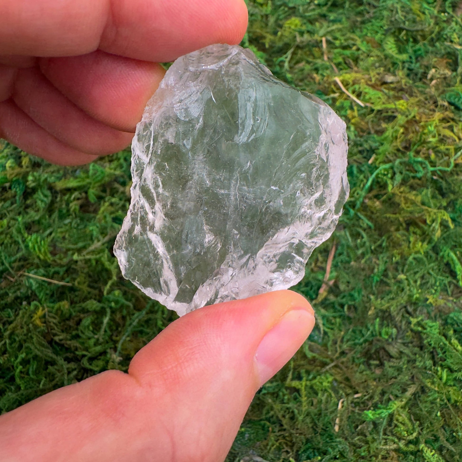 Full profile of Grade AA Clear Quartz raw ready to ship from Beyond Bohemian
