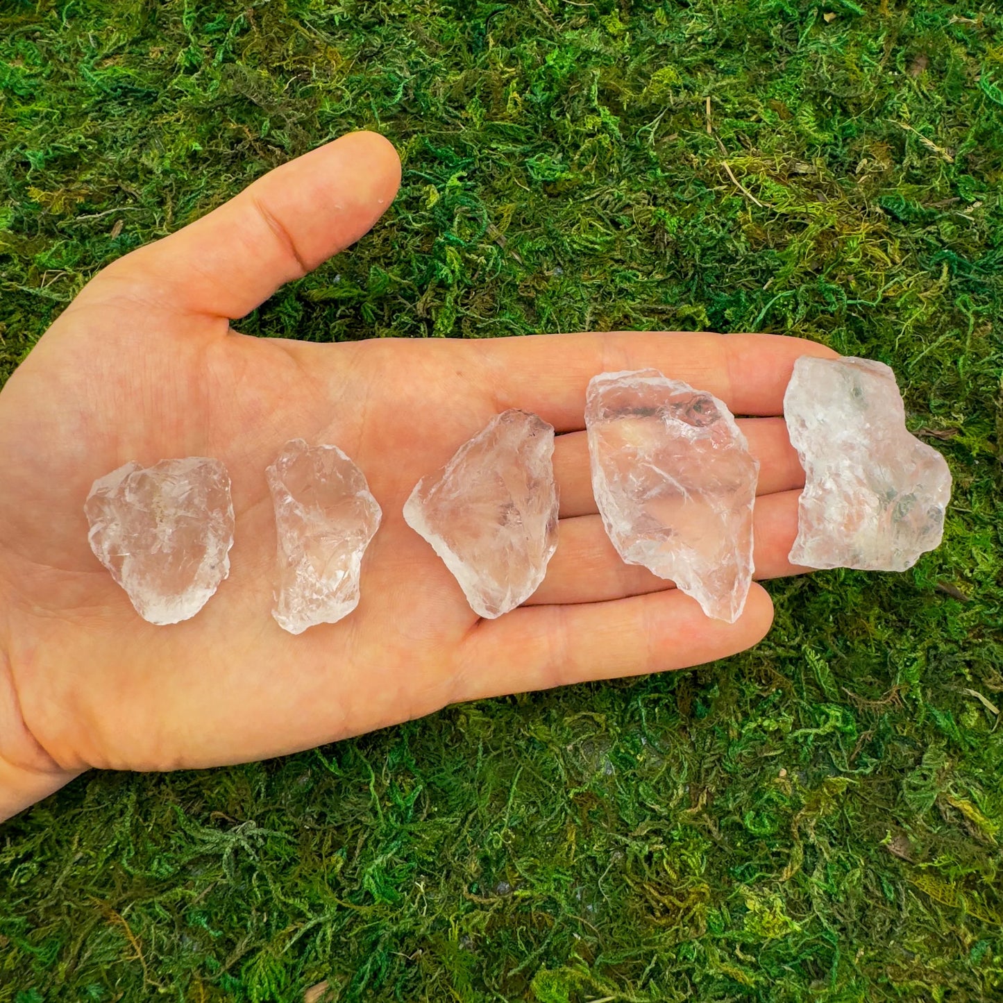 Full profile of Grade AA Clear Quartz raw ready to ship from Beyond Bohemian