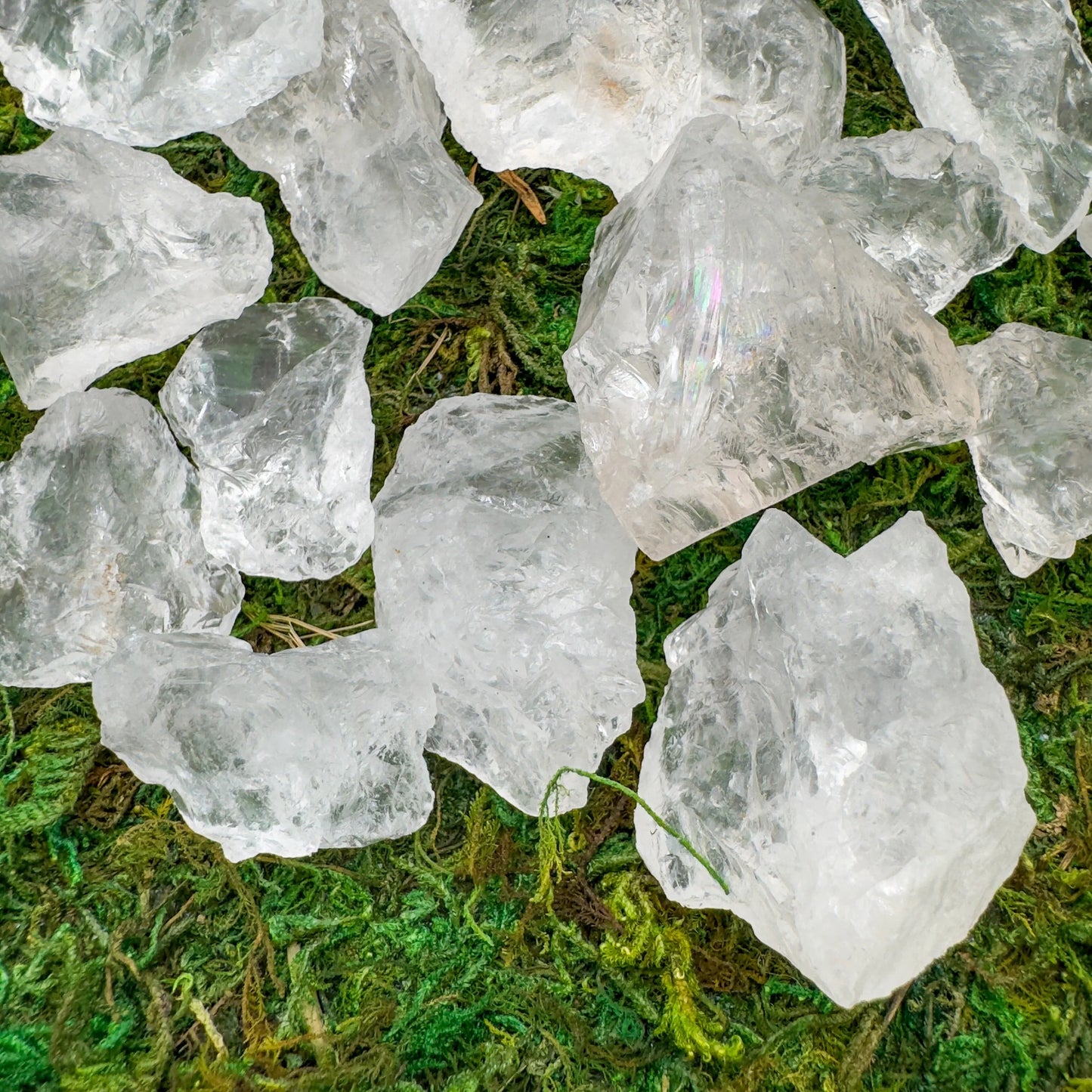 Full profile of Grade AA Clear Quartz raw ready to ship from Beyond Bohemian