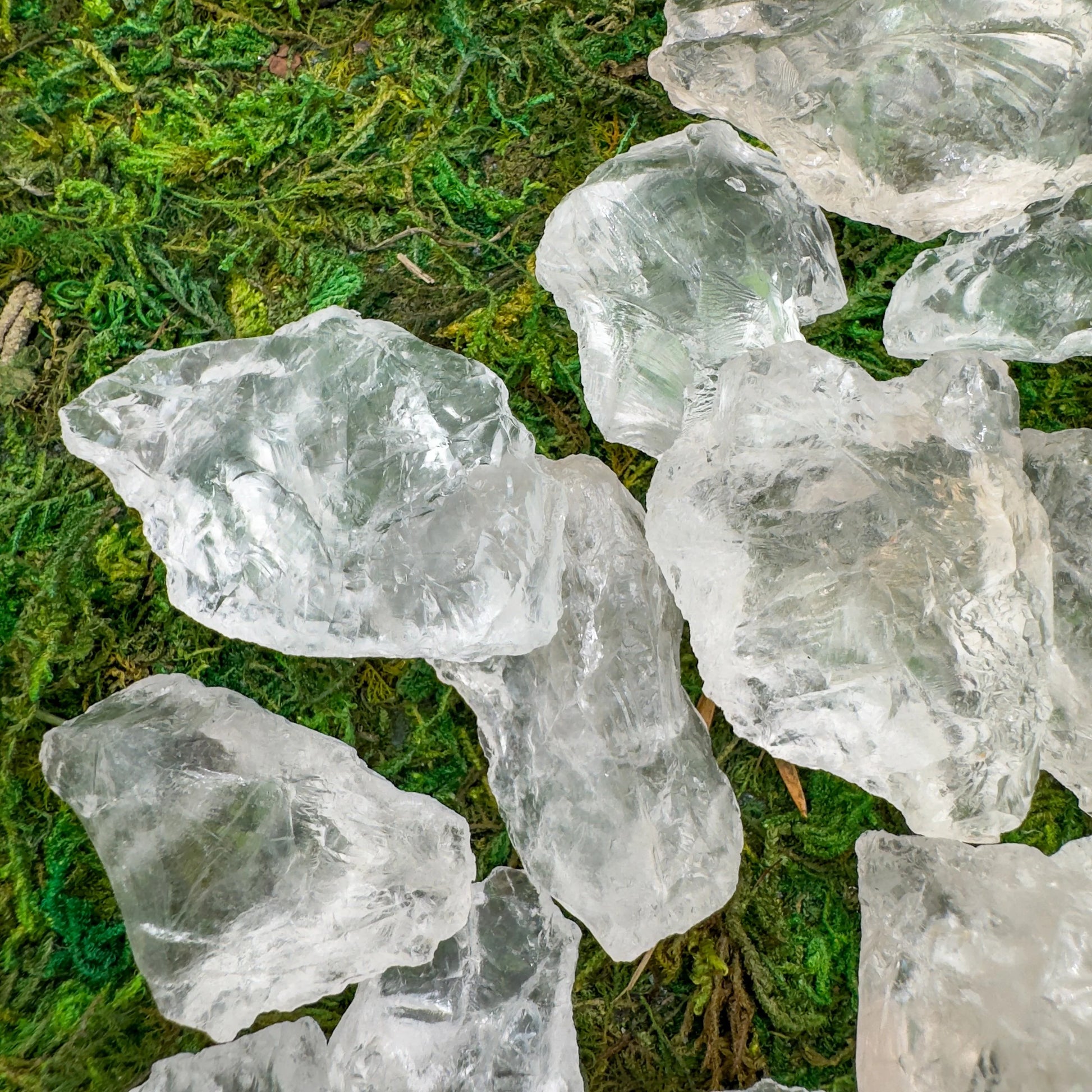 Full profile of Grade AA Clear Quartz raw ready to ship from Beyond Bohemian