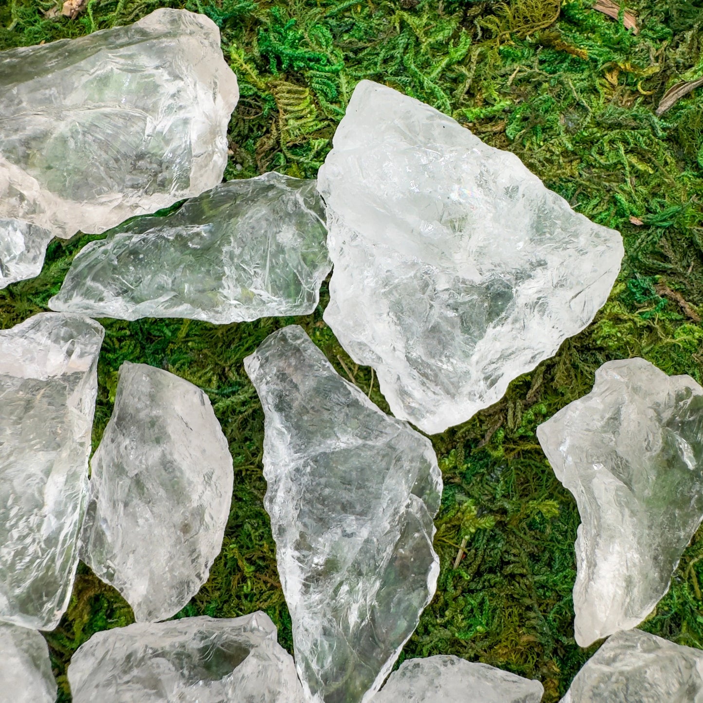 Full profile of Grade AA Clear Quartz raw ready to ship from Beyond Bohemian