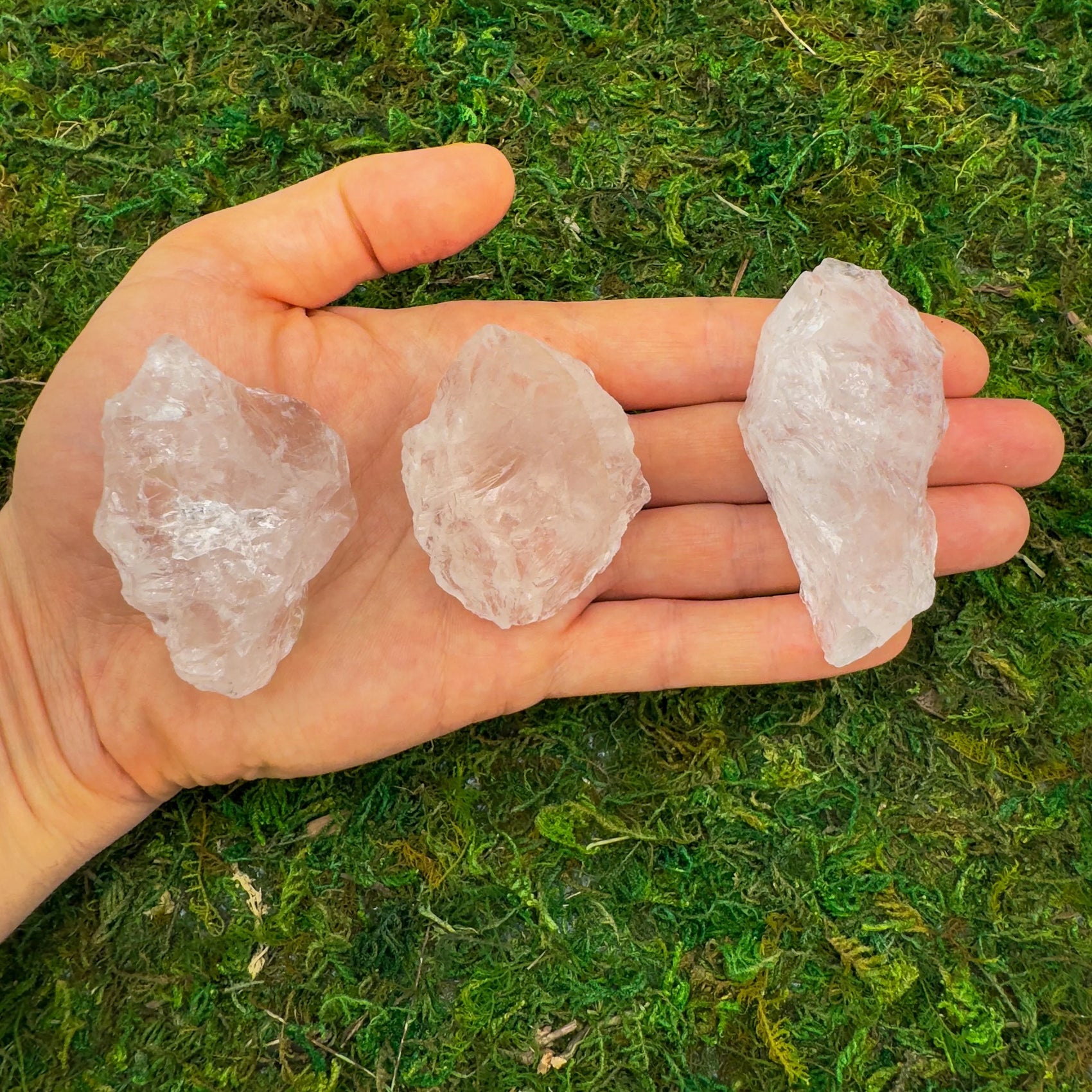 Full profile of Grade AA Clear Quartz raw ready to ship from Beyond Bohemian