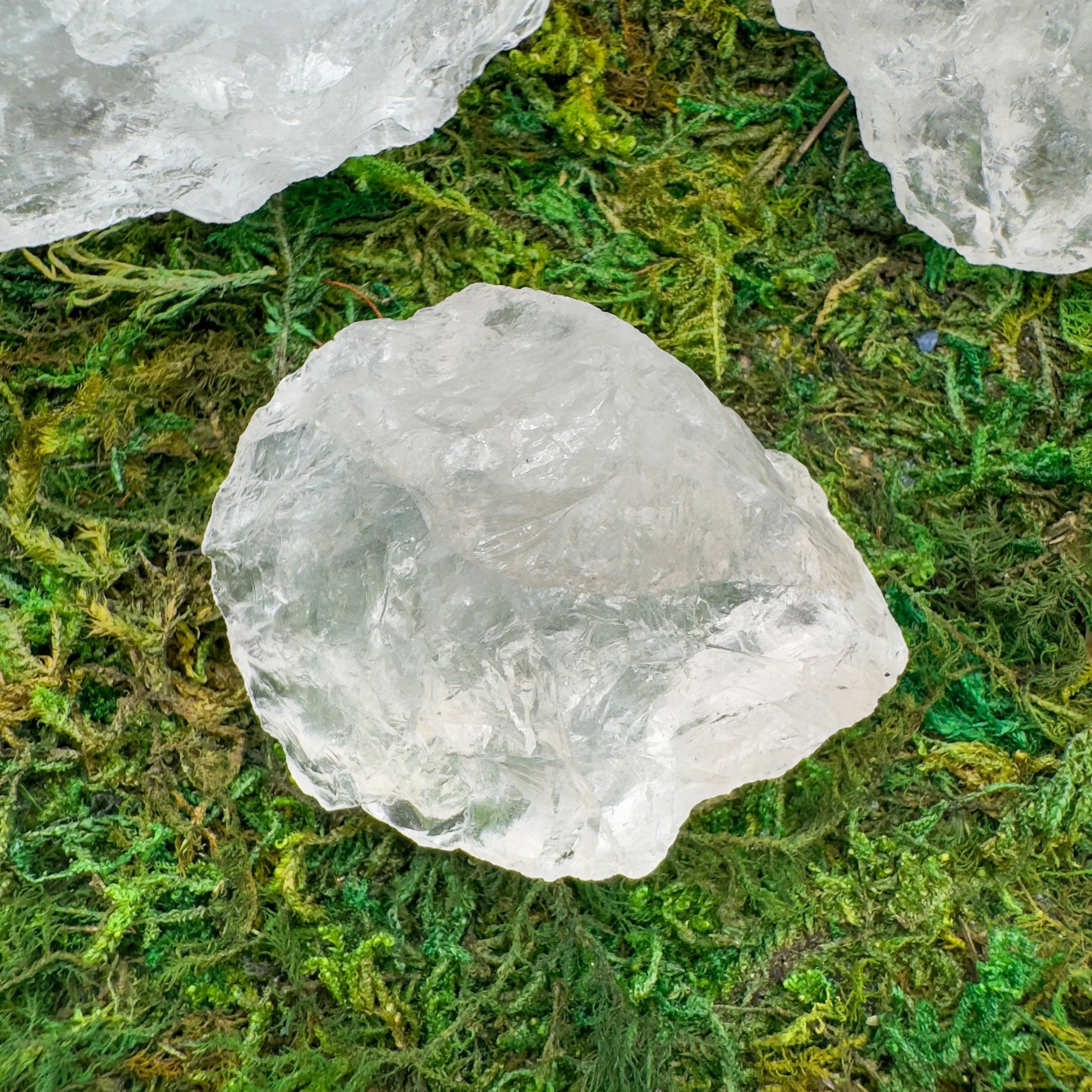 Close-up of Clear Quartz raw crystal from Brazil, soothing wellness stone for Healing