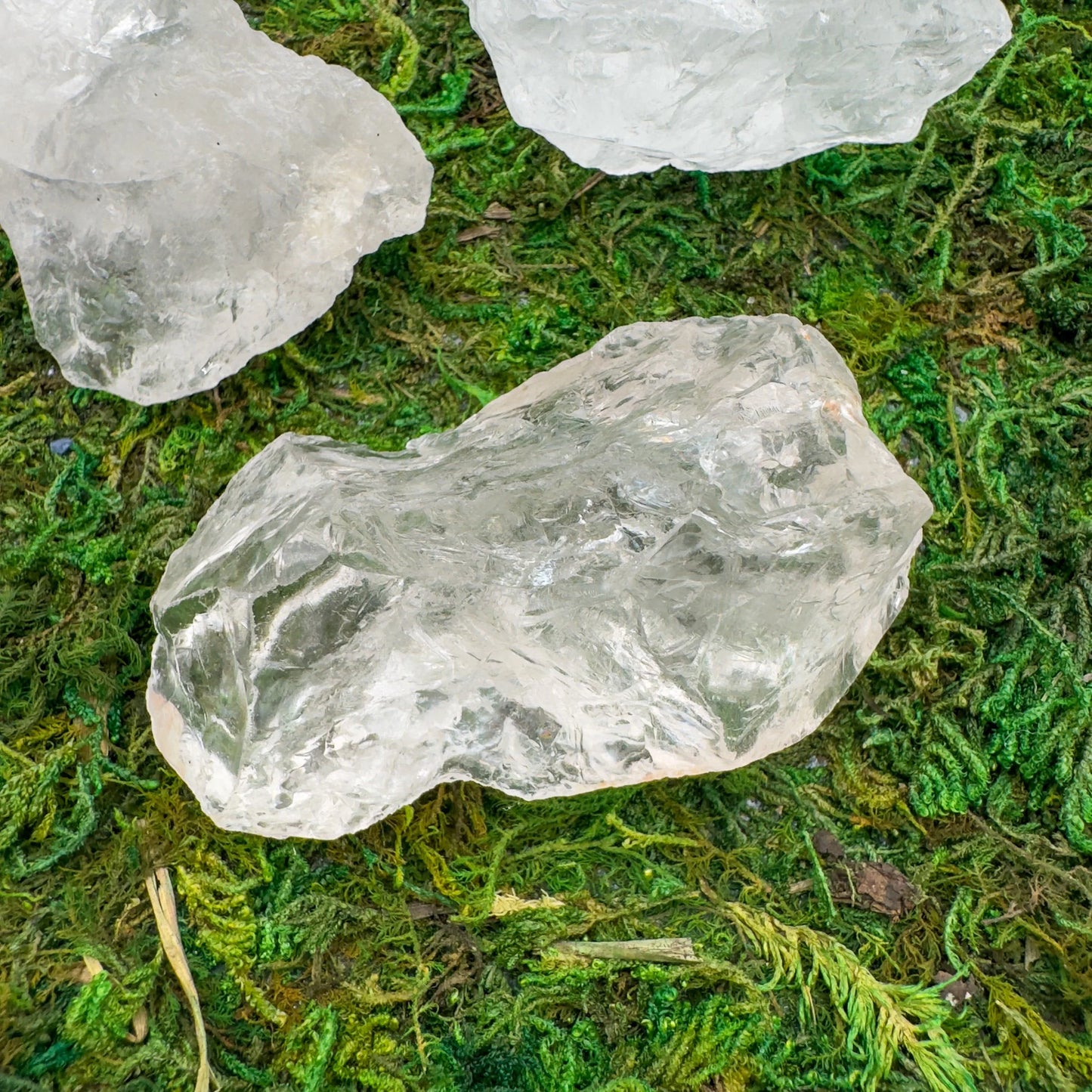 Handheld Clear Quartz raw crystal from Brazil for meditation, Healing and Cleansing