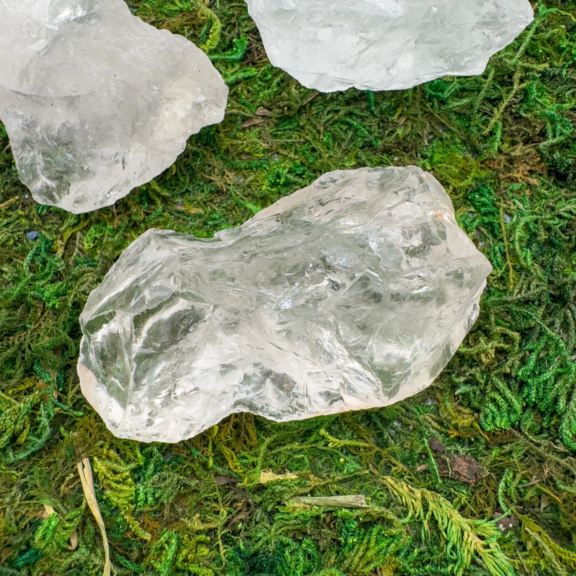 Handheld Clear Quartz raw crystal from Brazil for meditation, Healing and Cleansing