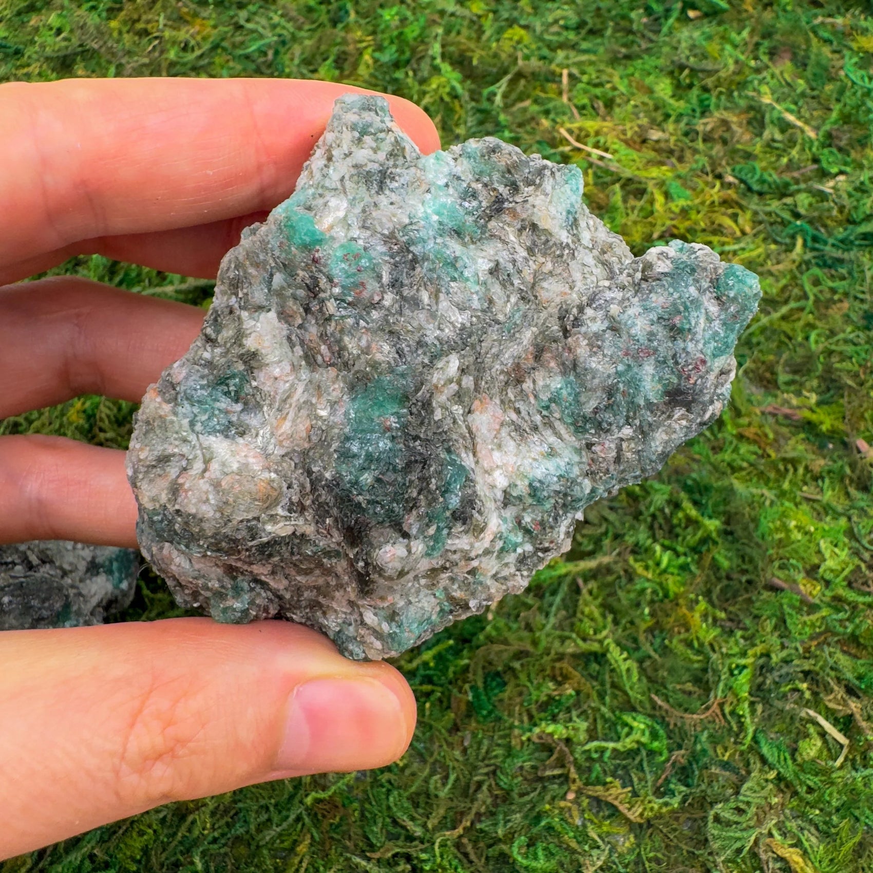 Full profile of Grade AA Emerald specimen ready to ship from Beyond Bohemian