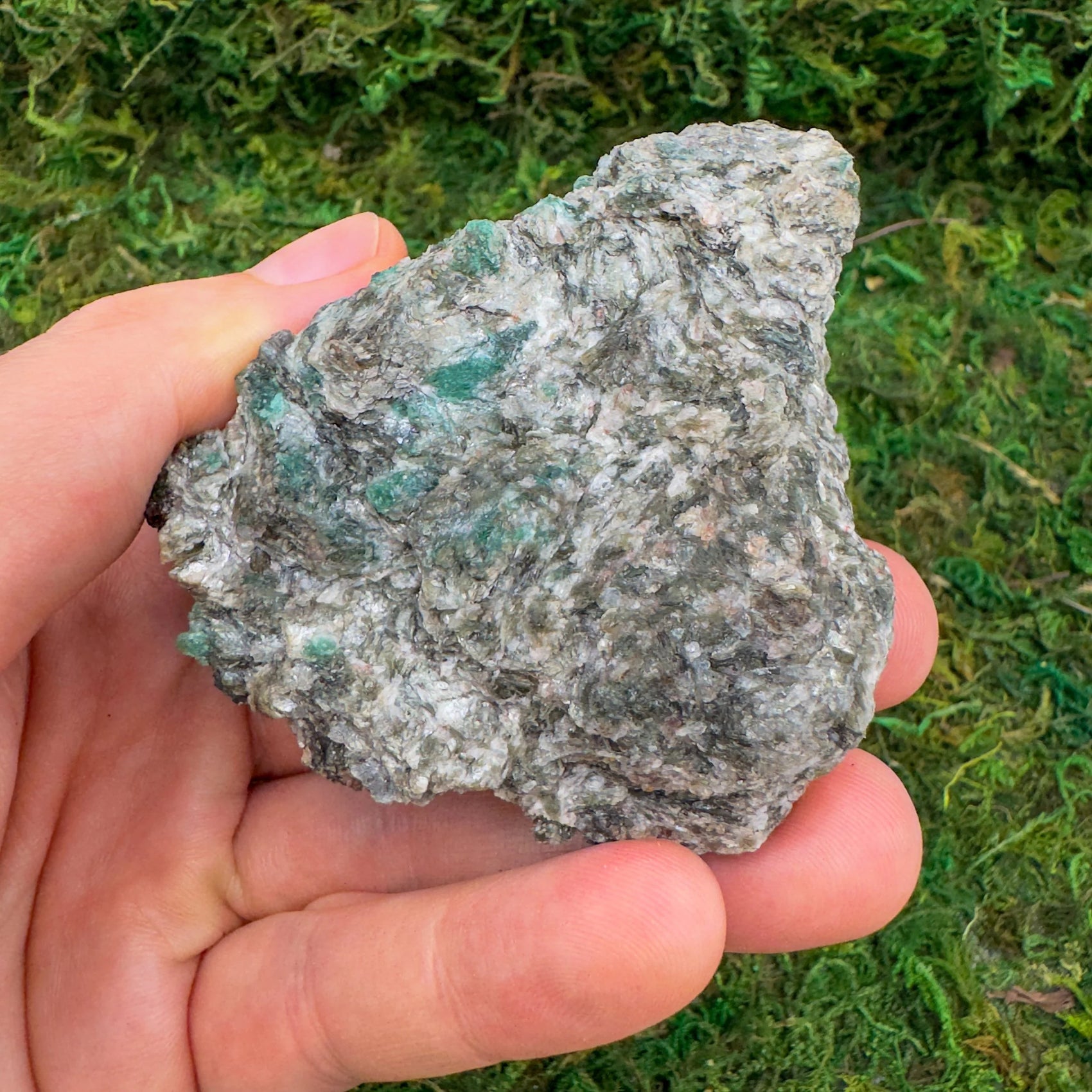 Full profile of Grade AA Emerald specimen ready to ship from Beyond Bohemian
