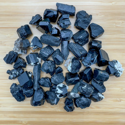 Ethically sourced Grade AA Black Tourmaline raw from Erongo, Namibia at Beyond Bohemian