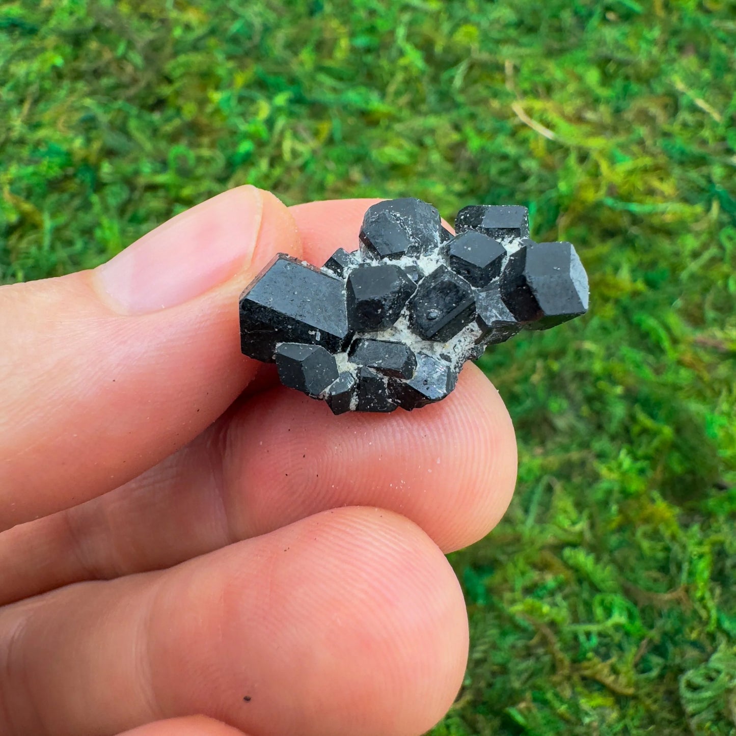 Base detail of Grade AA Black Tourmaline raw