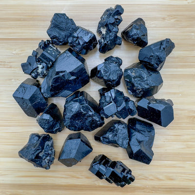 Ethically sourced Grade AA Black Tourmaline raw from Erongo, Namibia at Beyond Bohemian