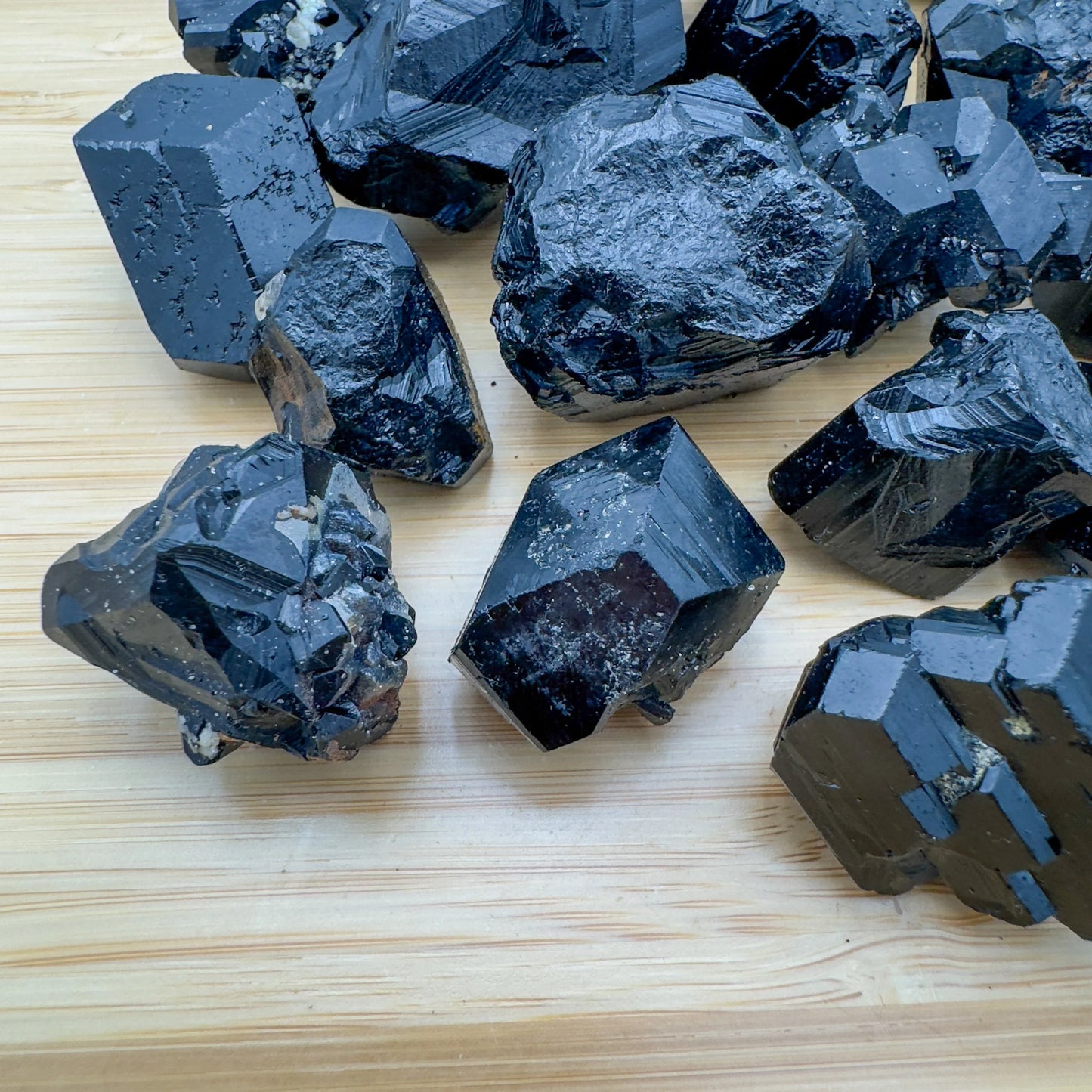 Full profile of Grade AA Black Tourmaline raw ready to ship from Beyond Bohemian