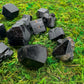 Base detail of Grade AA Black Tourmaline raw