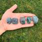 Full profile of Grade AA Azurite tumbled stone ready to ship from Beyond Bohemian
