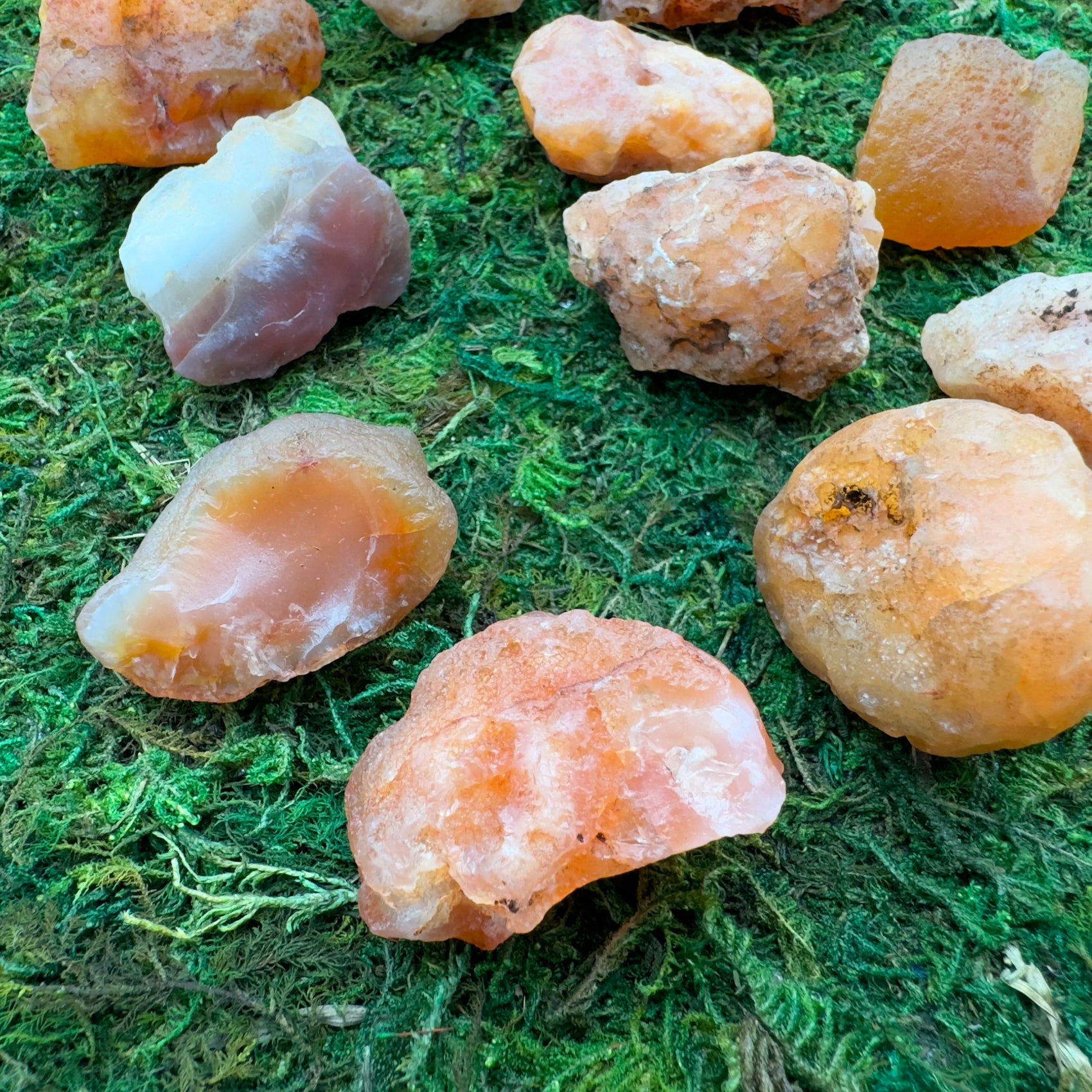 Full profile of Grade A Carnelian raw ready to ship from Beyond Bohemian