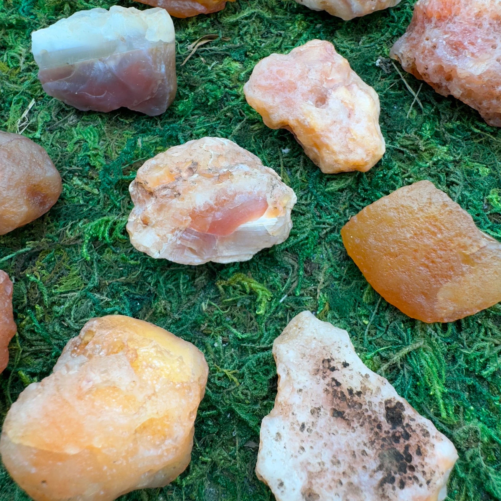 Full profile of Grade A Carnelian raw ready to ship from Beyond Bohemian
