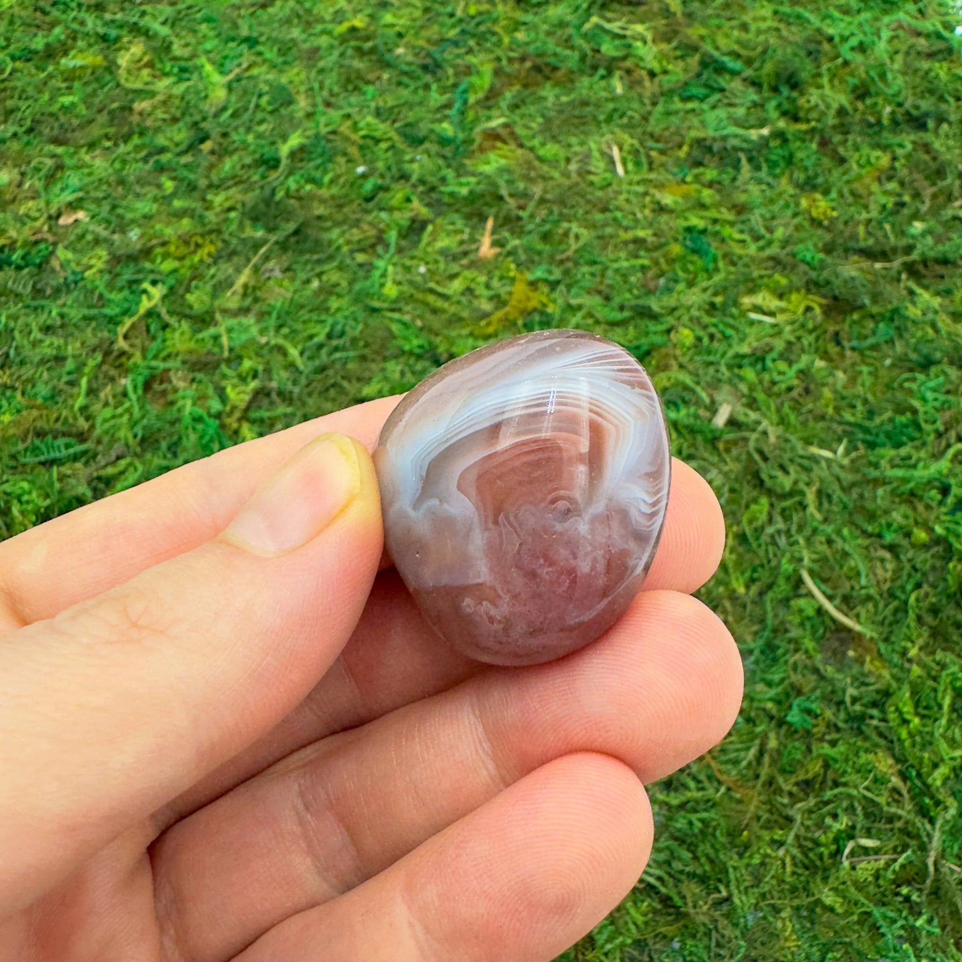 Full profile of Grade AA Red Agate tumbled stone ready to ship from Beyond Bohemian