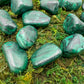 Full profile of Grade AA Malachite tumbled stone ready to ship from Beyond Bohemian