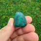 Full profile of Grade AA Malachite tumbled stone ready to ship from Beyond Bohemian