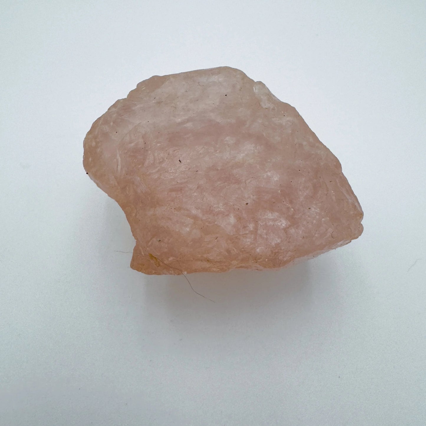 Rear view of Rose Quartz specimen, from Alaotra-Mangoro, Madagascar.