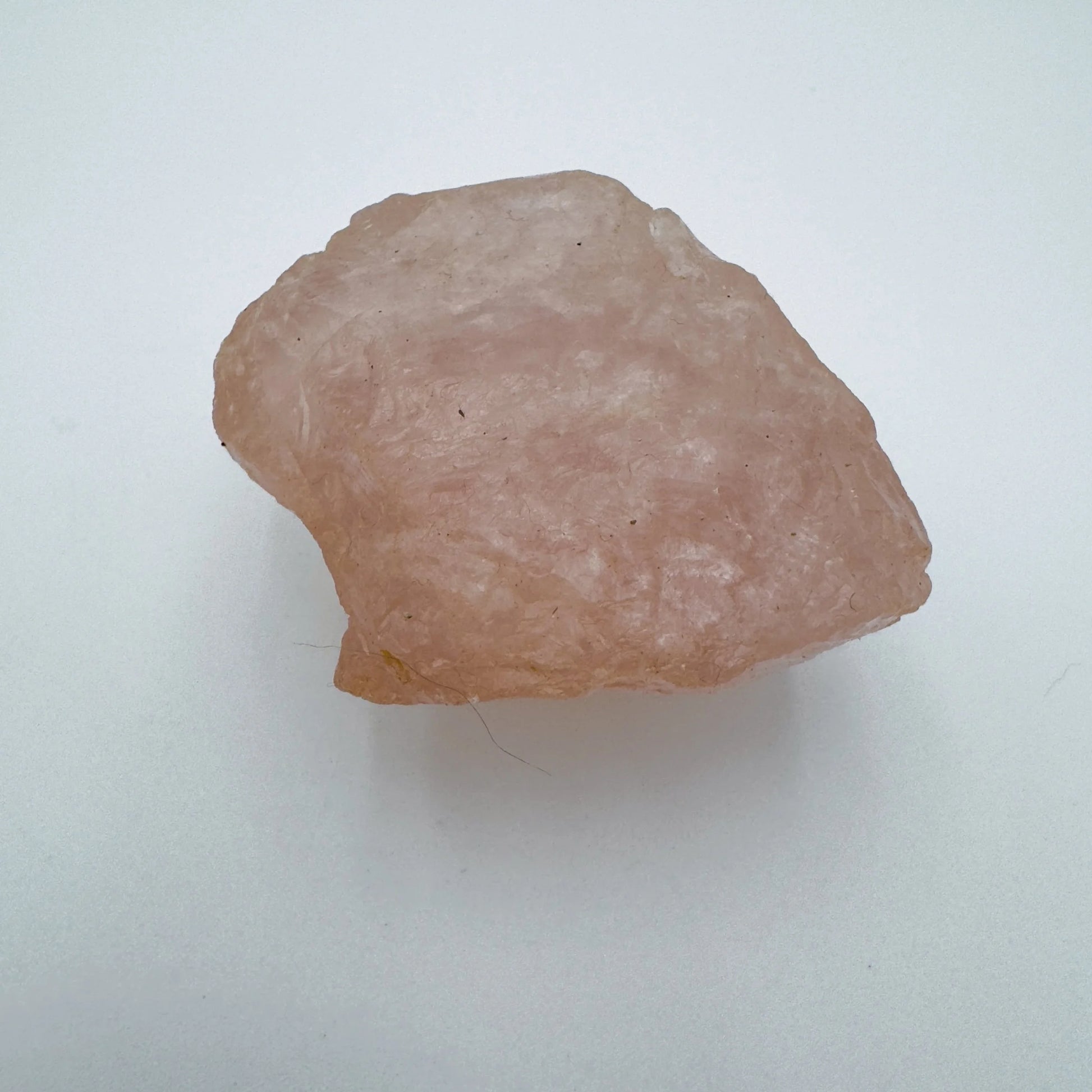 Rear view of Rose Quartz specimen, from Alaotra-Mangoro, Madagascar.
