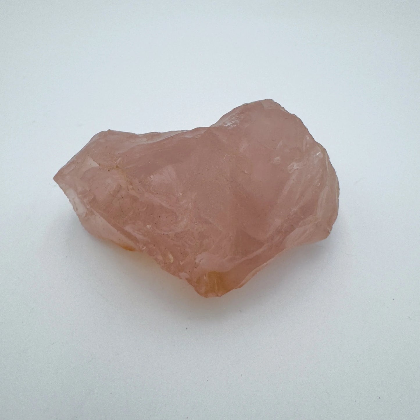 Aerial view of Rose Quartz specimen, showing tight grain, kept close for Love.
