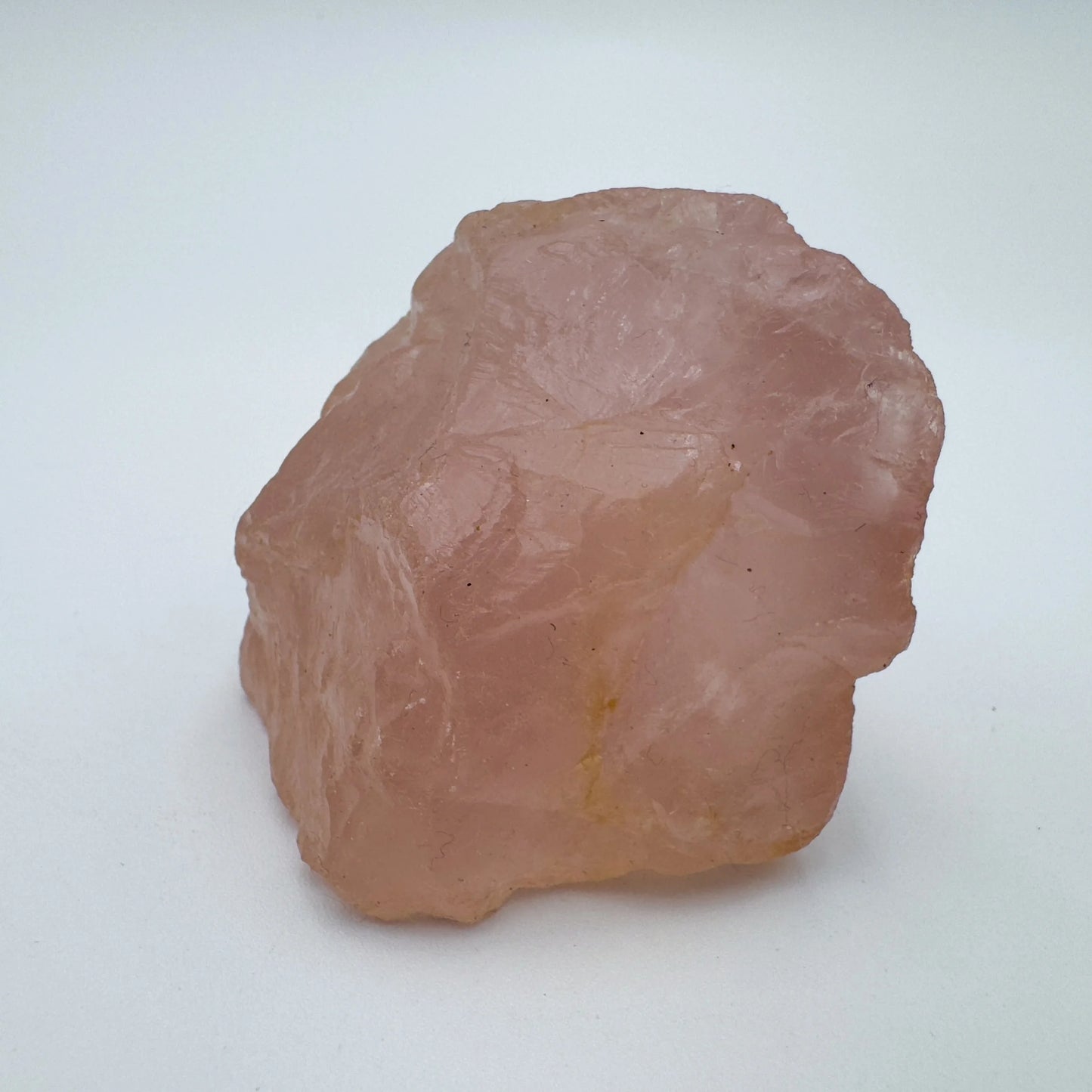 Bird's-eye view of Rose Quartz specimen, traditionally used for Love.