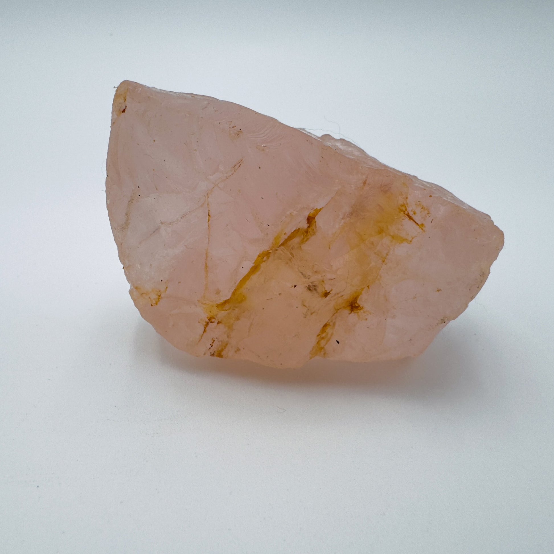 Size comparison with one Rose Quartz specimen for scale, sourced from Alaotra-Mangoro, Madagascar.