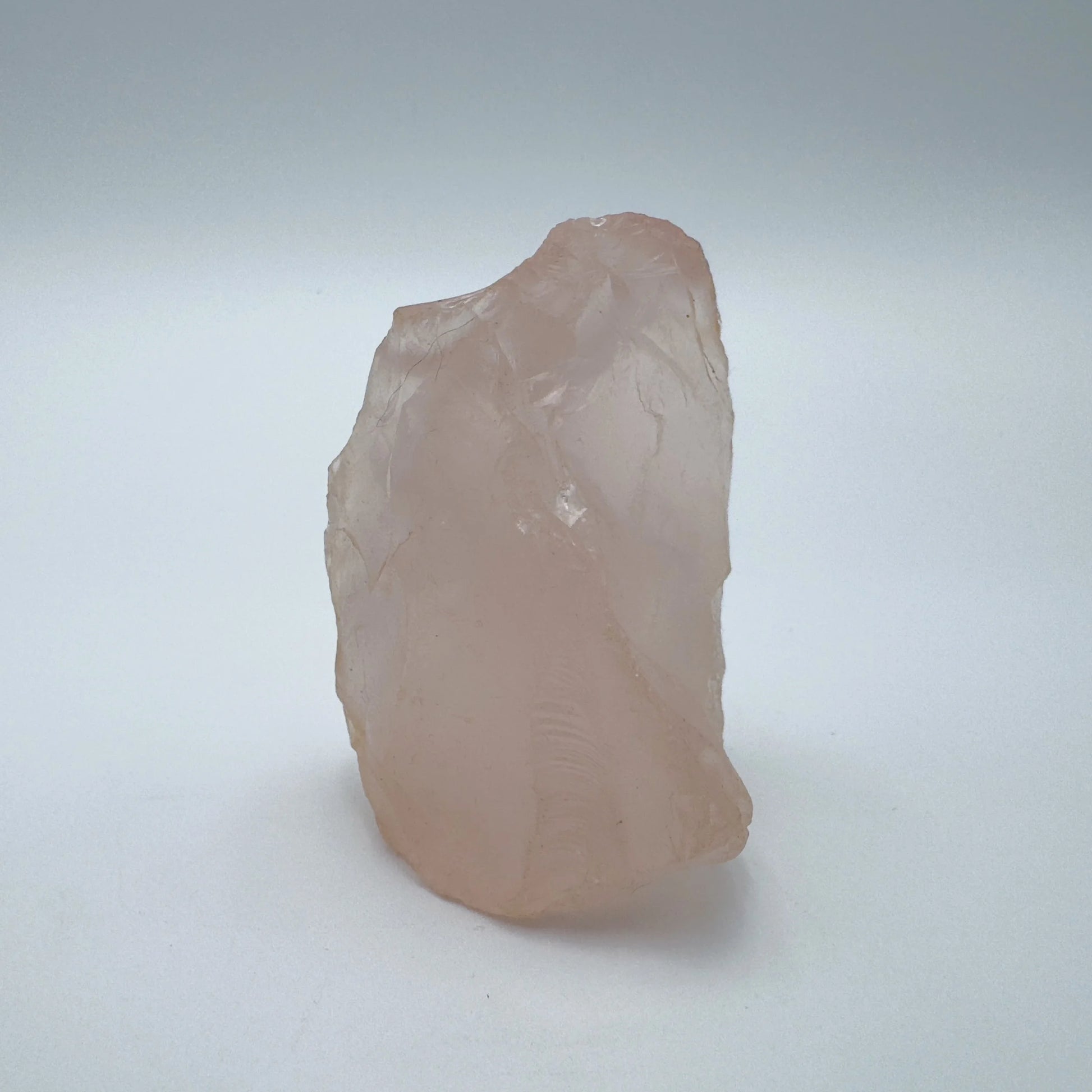 Close-up of Rose Quartz crystal from Madagascar, soothing wellness stone for Emotional Healing