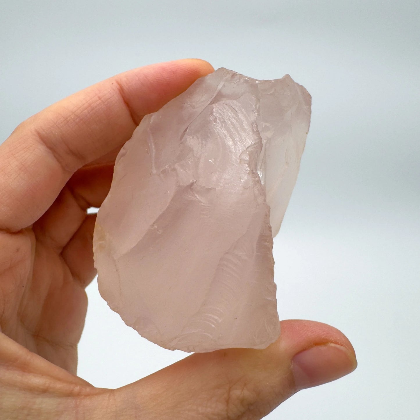 Rose Quartz crystal in Pink tones from Madagascar for Emotional Healing and Stress Relief